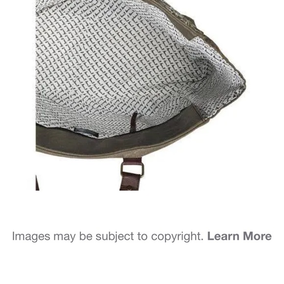 Mona B large Tote Farmers Market recycled travel bag purse leather straps zip - Picture 3 of 9